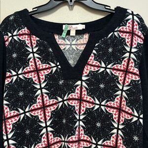 AXYEH Colorful Long Sleeve Sweater Dress